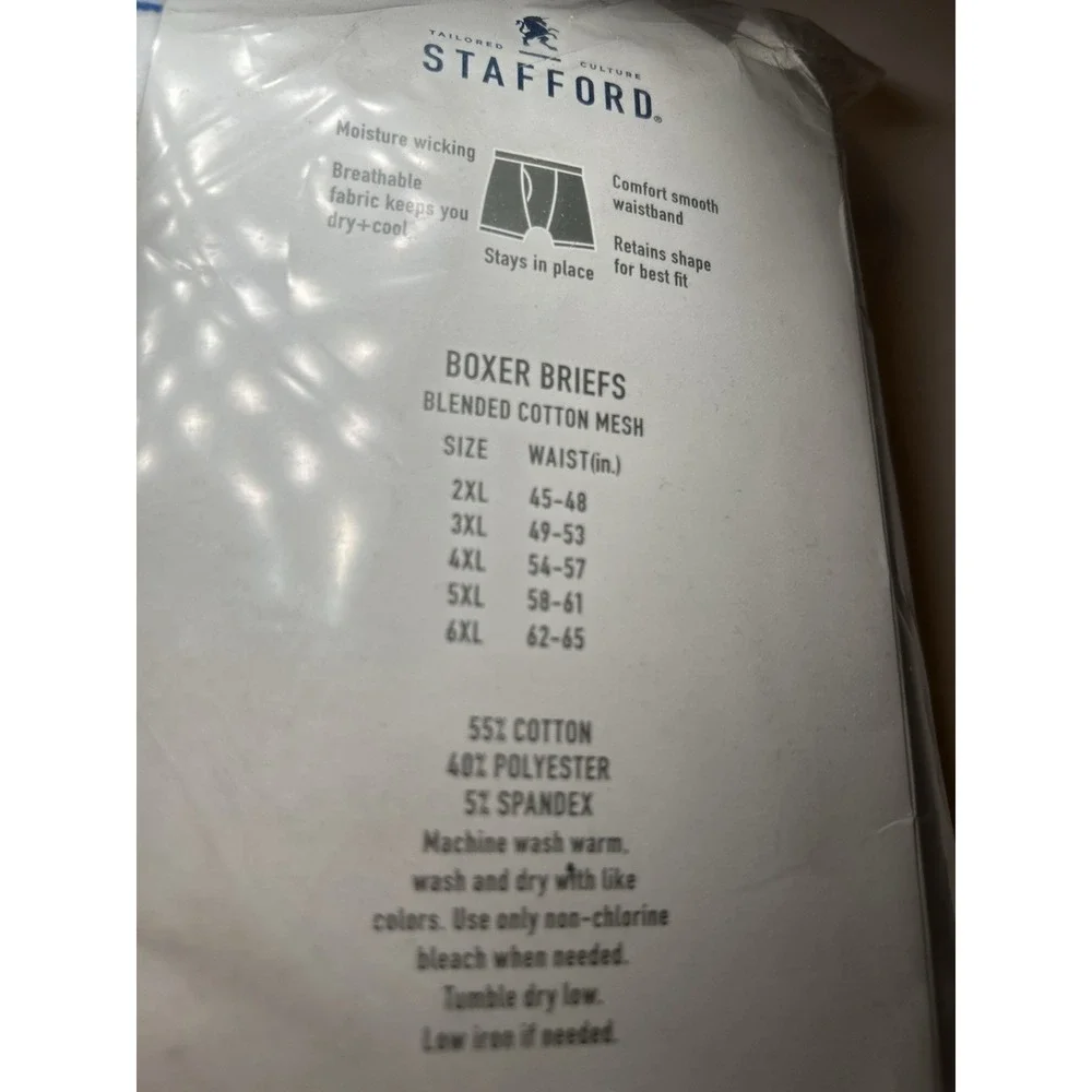 Stanford Mens Boxer Briefs 4 Pack Size 3X New In Box Guys Gift